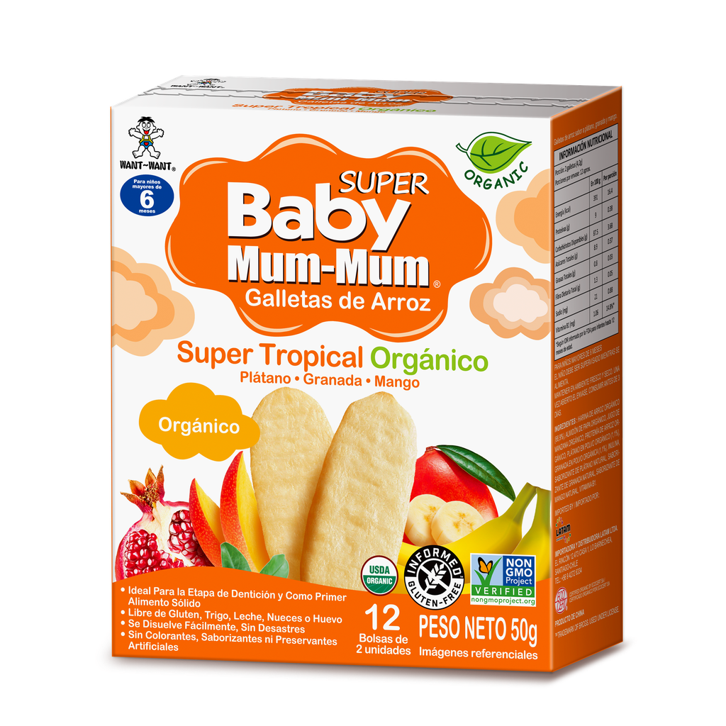 BABY MUM MUM SUPER TROPICAL ORGÁNICO 50 G - LATAM