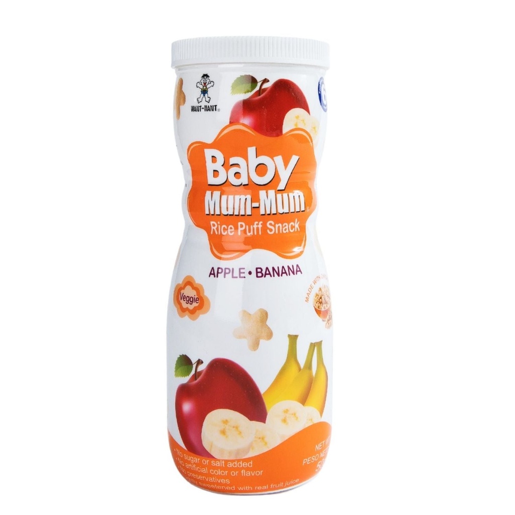 PUFFS DE ARROZ MANZANA PLÁTANO BABY MUM MUM 50 G - LATAM