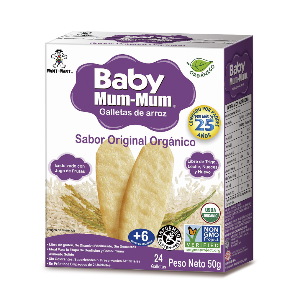 BABY MUM MUM GALLETAS DE ARROZ ORIGINAL 50 G  - LATAM