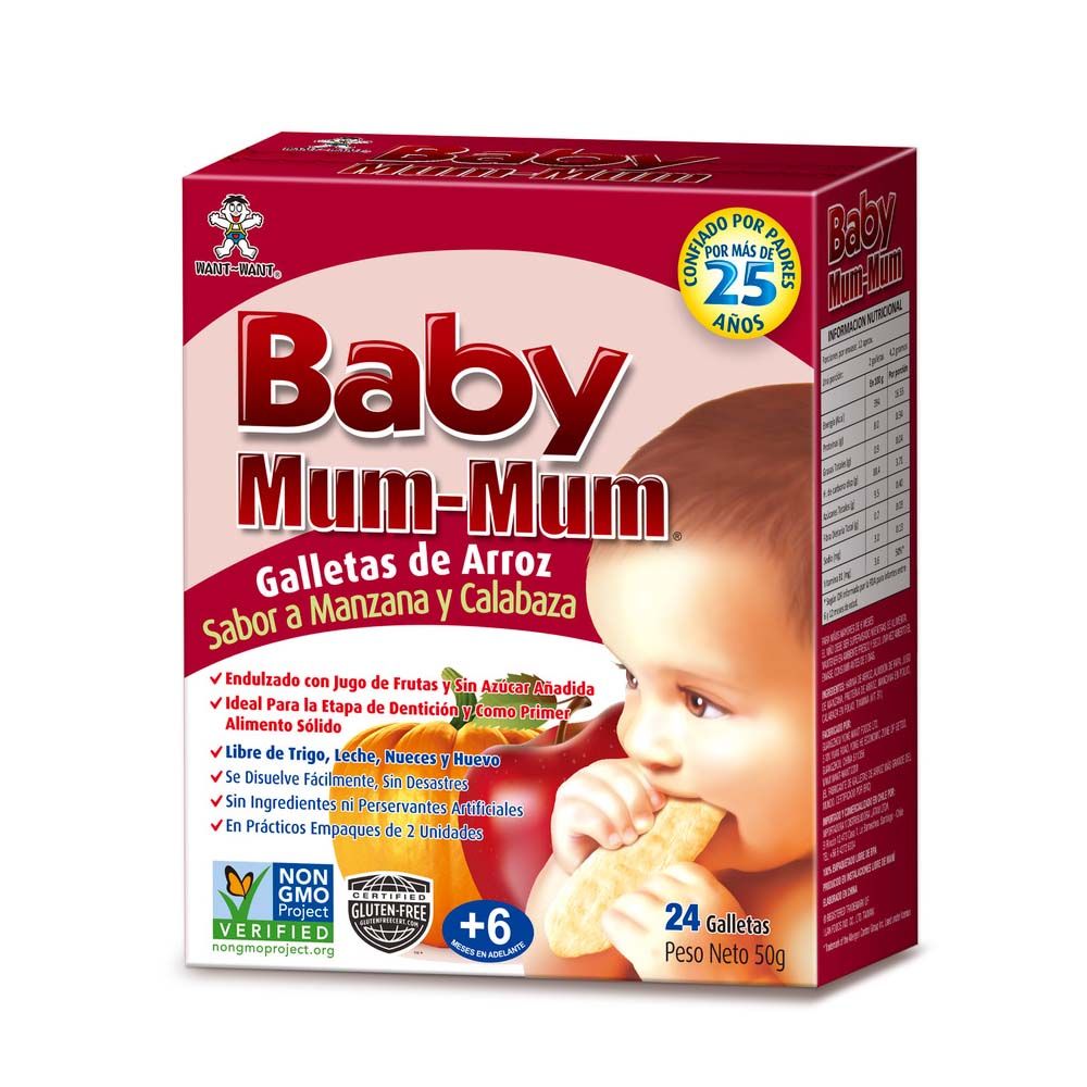 BABY MUM MUM   MANZANA Y CALABAZA 50 G - - LATAM