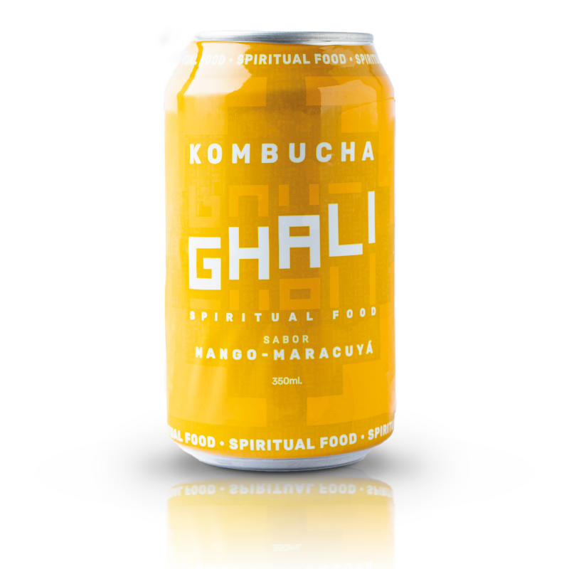 KOMBUCHA LATA MANGO Y MARACUYÁ 350 ML - GHALI 