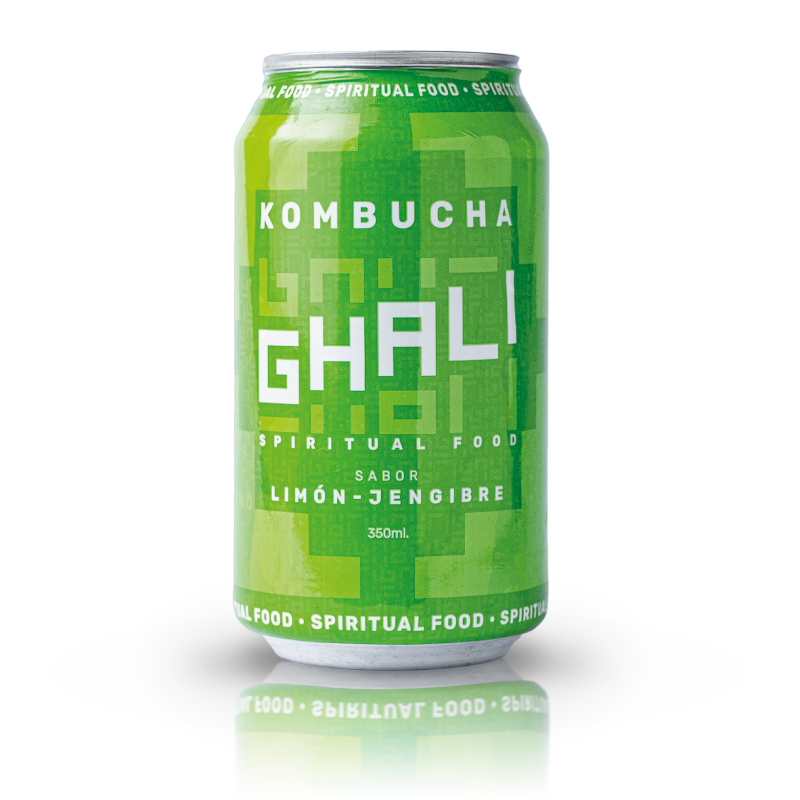 KOMBUCHA LATA LIMÓN Y JENGIBRE 350 ML - GHALI 