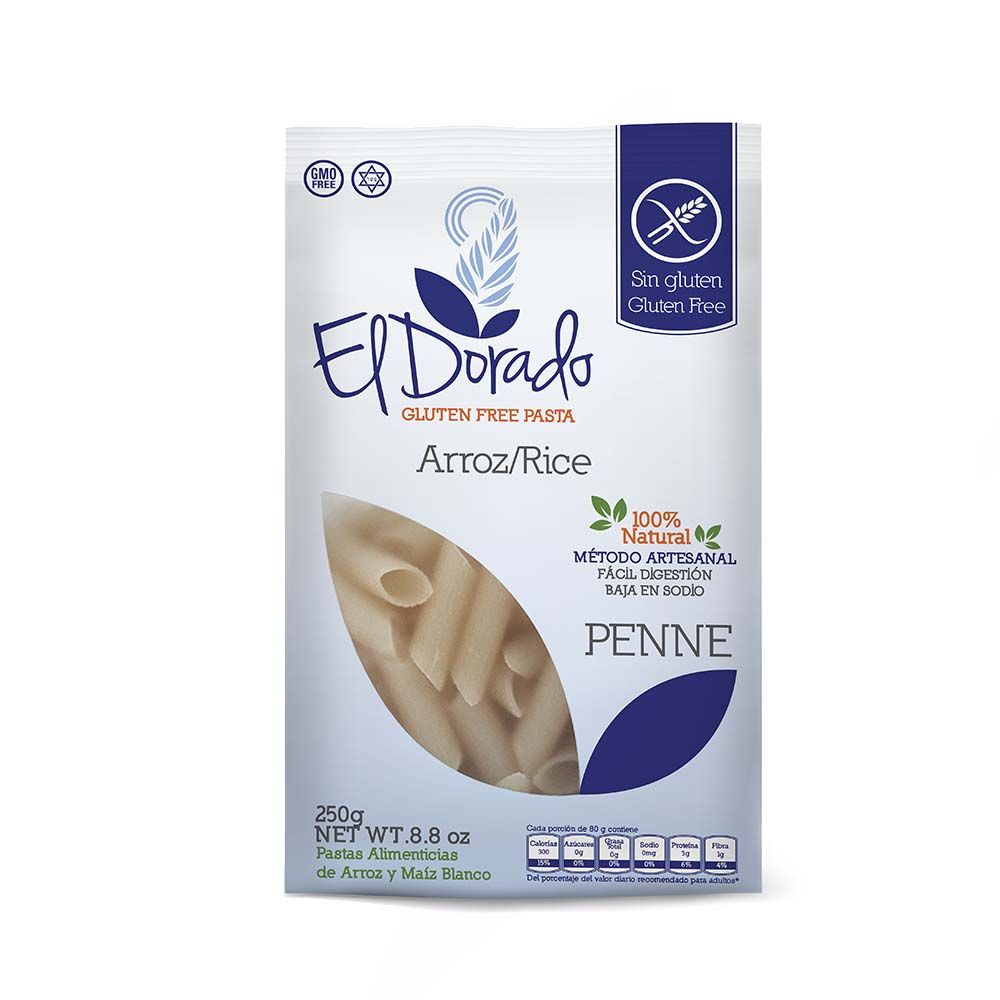 PASTA DE ARROZ PENNE 250 G - EL DORADO 