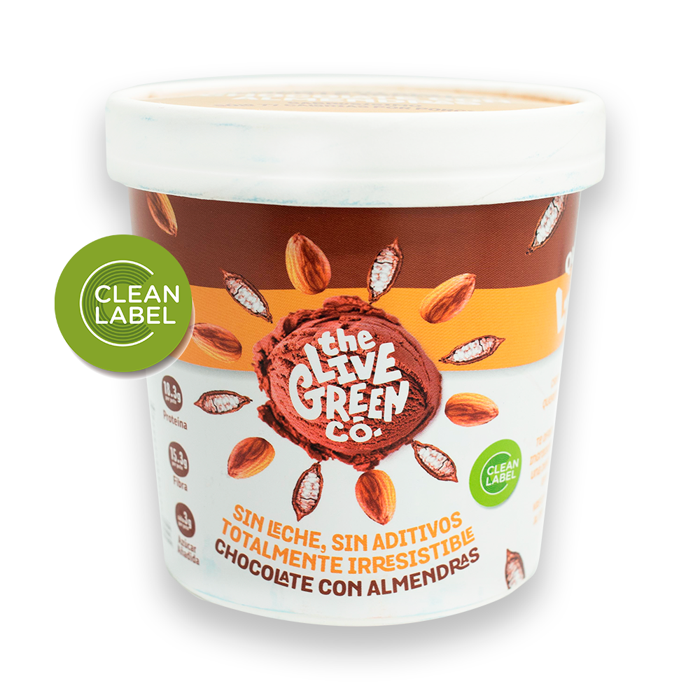 HELADO CHOCOLATE Y ALMENDRAS 315 G - THE LIVE GREEN CO 