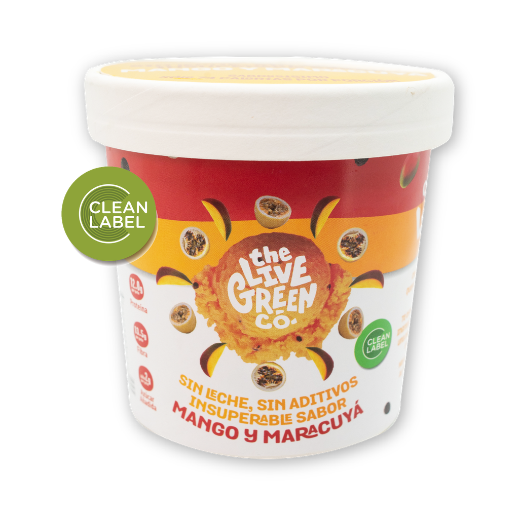 HELADO MANGO Y MARACUYÁ 315 G - THE LIVE GREEN CO 