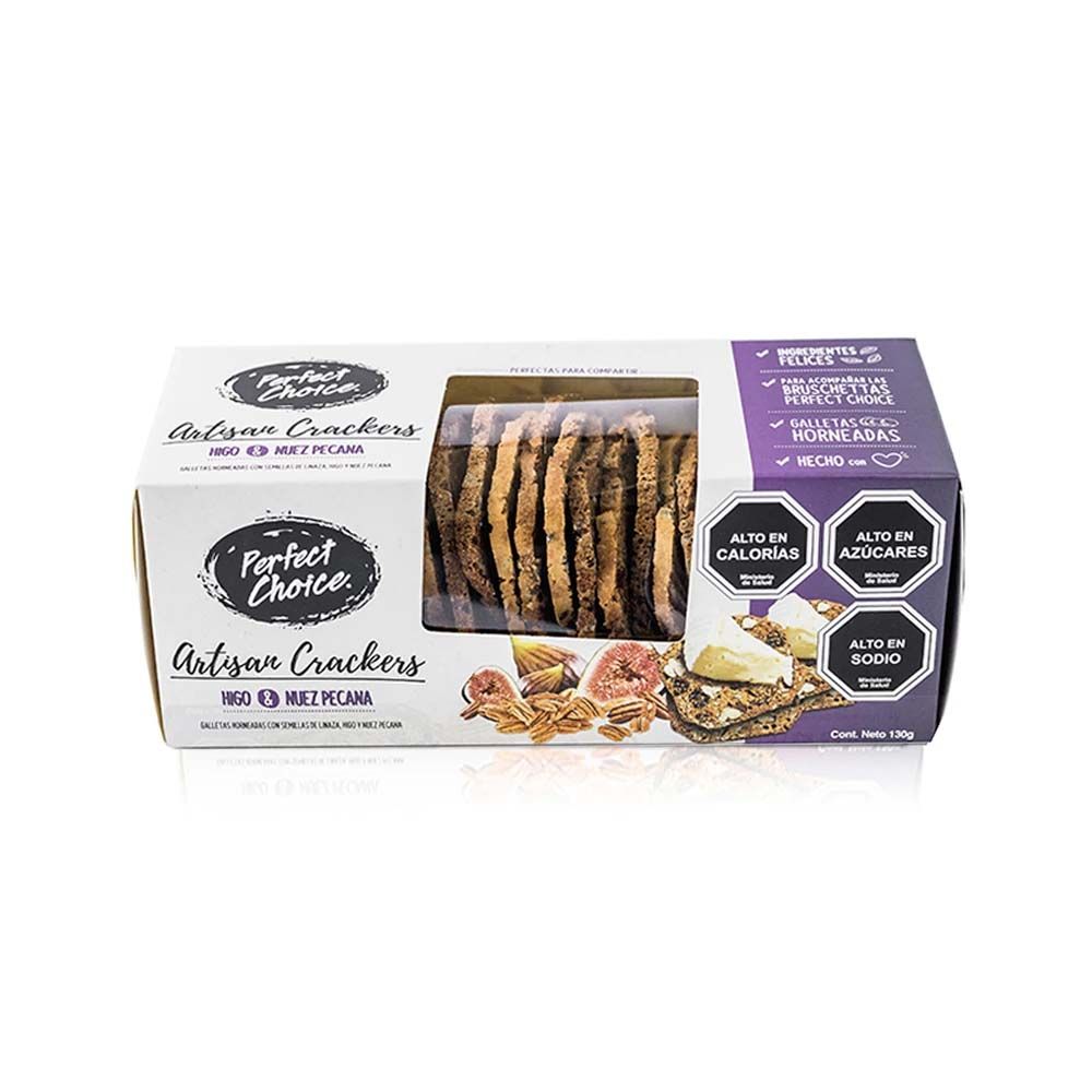 ARTISAN CRACKERS HIGO Y NUEZ PECANA 130 G - PERFECT CHOICE 