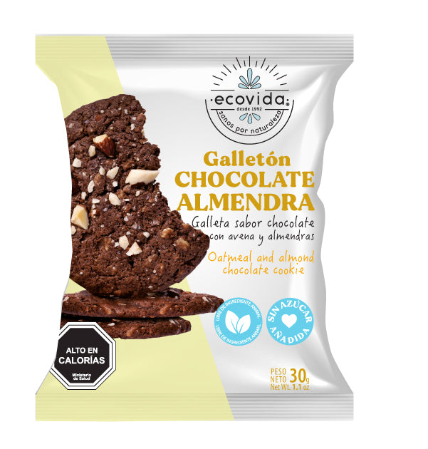 GALLETÓN CHOCOLATE ALMENDRAS 30 G - ECOVIDA 