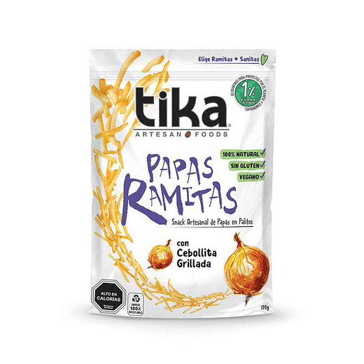 PAPAS RAMITAS CEBOLLITA GRILLADA 170G TIKA