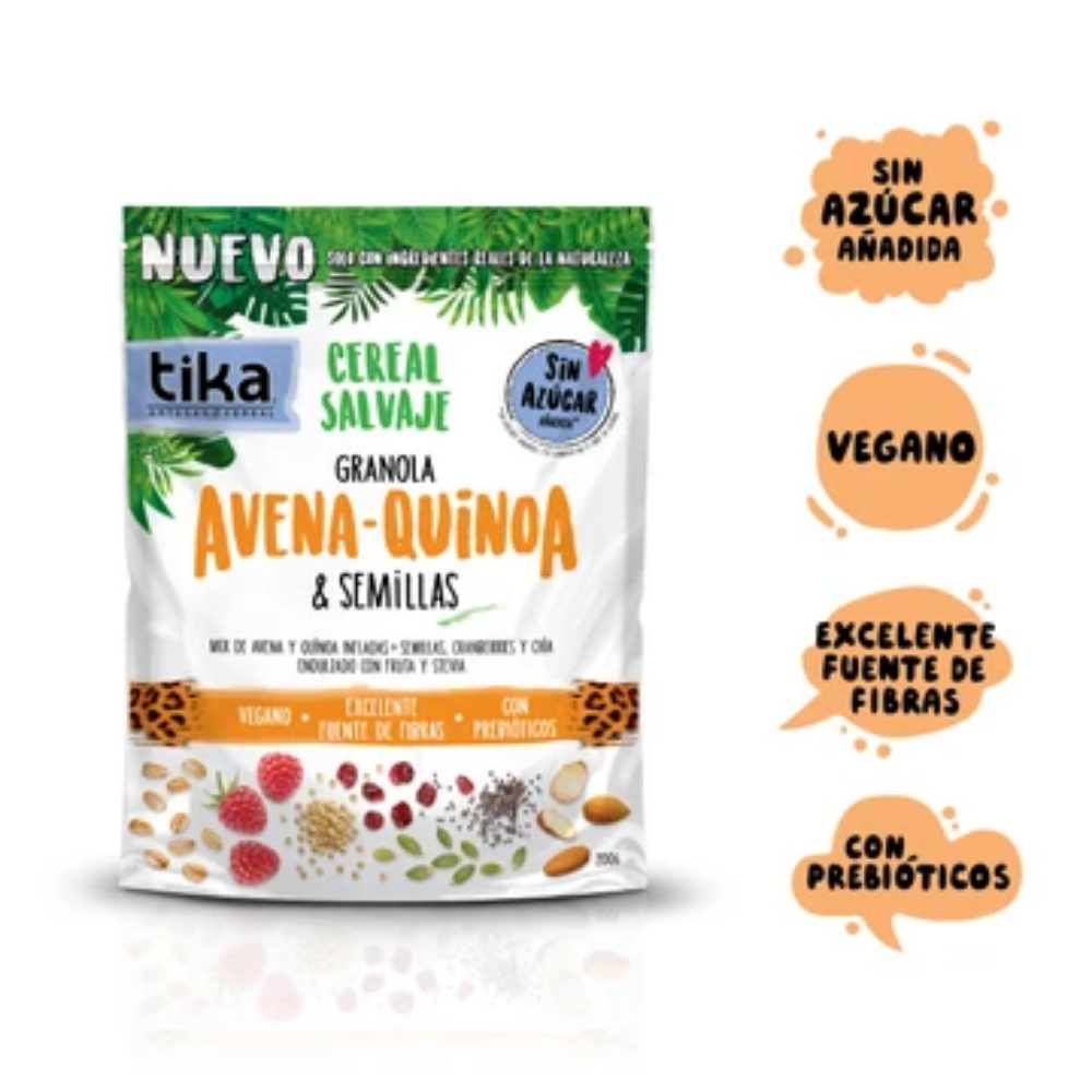 CEREAL SALVAJE AVENA - QUINOA 200G - TIKA