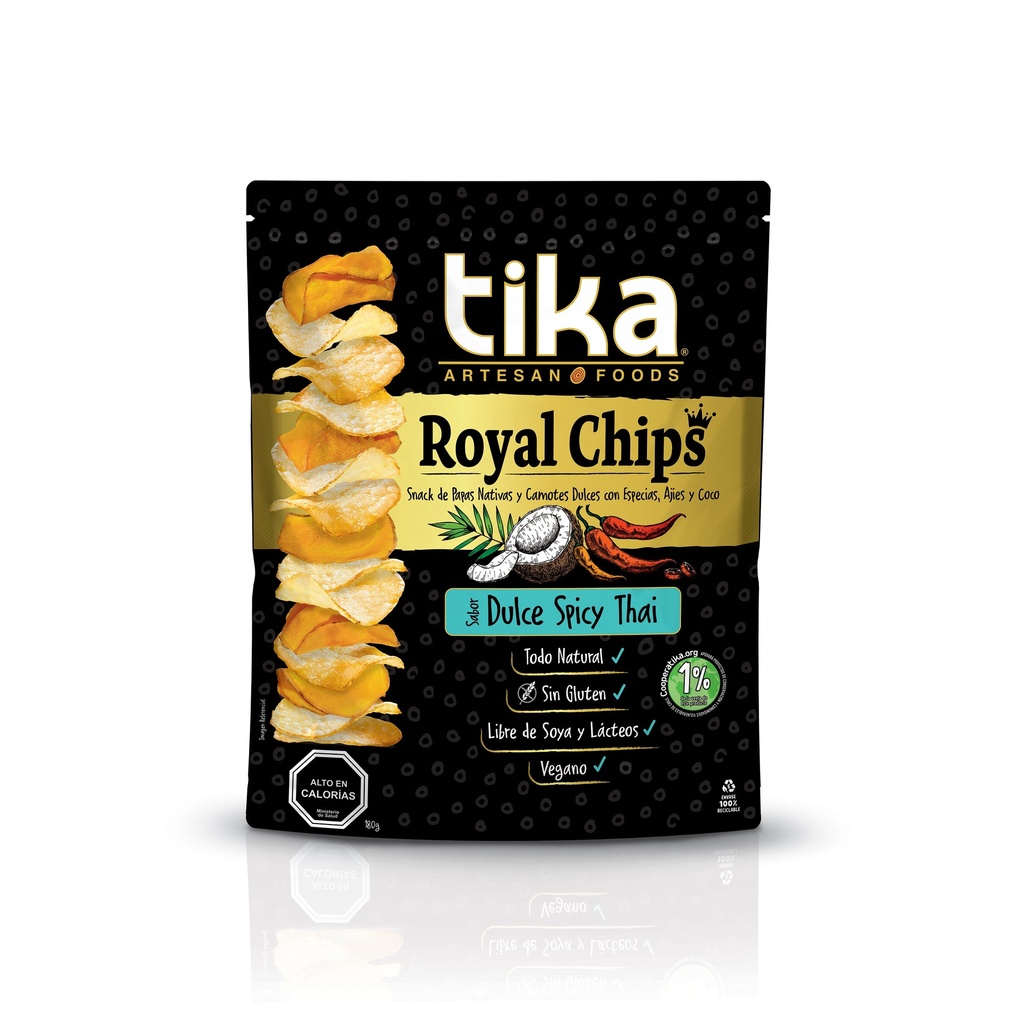 PAPAS ROYAL CHIPS 180GRS - SABOR DULCE SPICY THAI