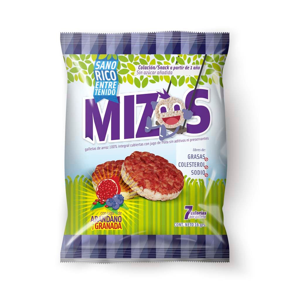 GALLETAS DE ARROZ ARÁNDANO 16 G - MIZOS 