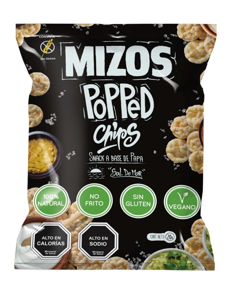 POPPED CHIPS CON SAL DE MAR 20 G - MIZOS 