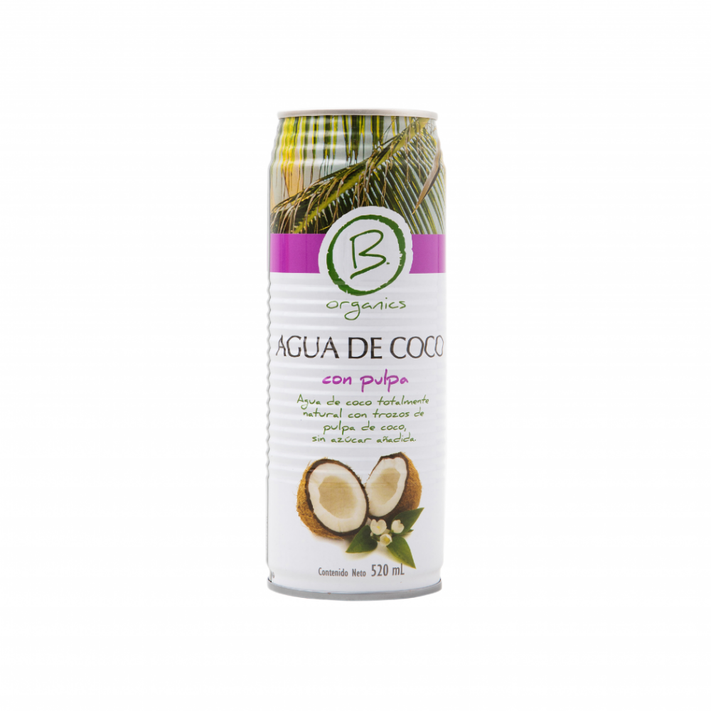 AGUA DE COCO CON PULPA 520 ML - Be ORGANICS