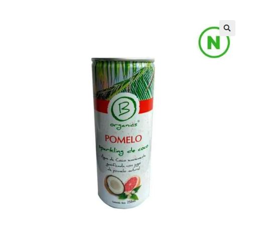 AGUA DE COCO SPARKLING POMELO 250 ML (UNIDAD)- Be ORGANICS