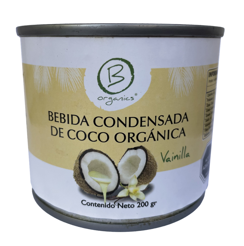 BEBIDA CONDENSADA DE COCO ORGANICA SABOR VAINILLA 200GRS