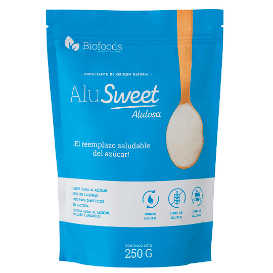 ALUSWEET ALULOSA EN POLVO 250 G - BIOFOODS 