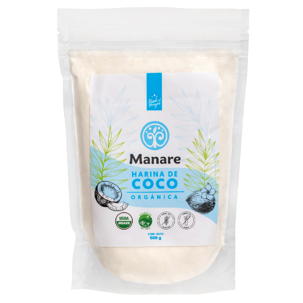 HARINA DE COCO ORGÁNICA 500 G - MANARE 