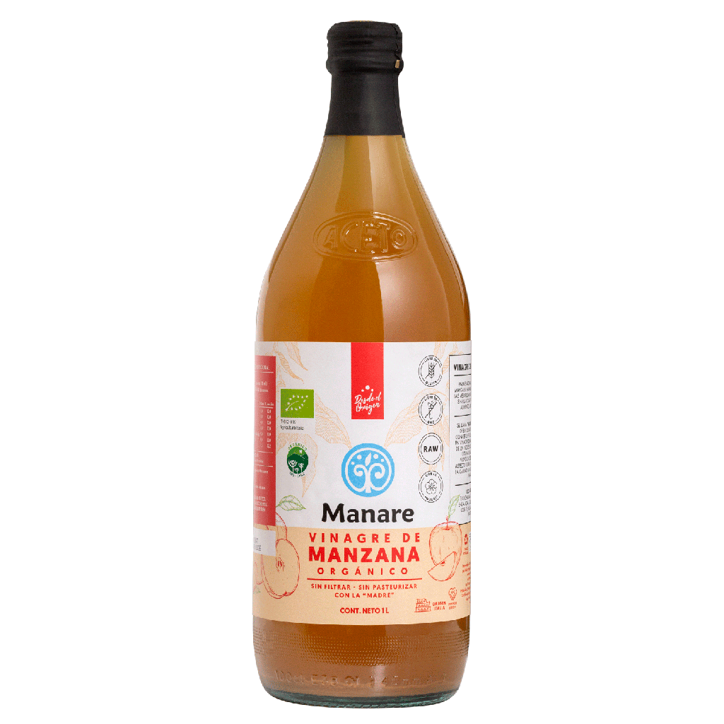 VINAGRE DE MANZANA ORGÁNICO 1000 ML - MANARE 