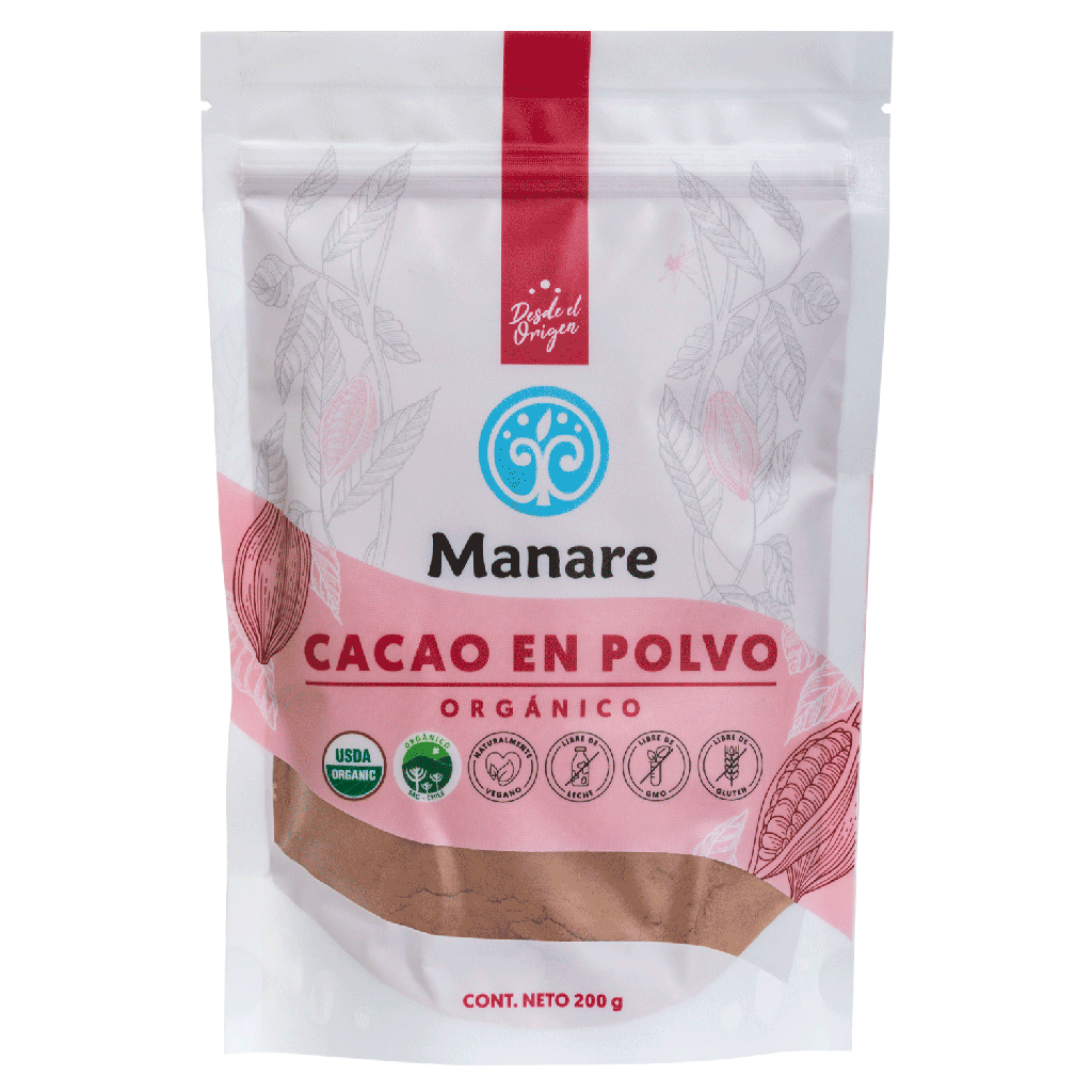 CACAO EN POLVO ORGÁNICO 200 G - MANARE 