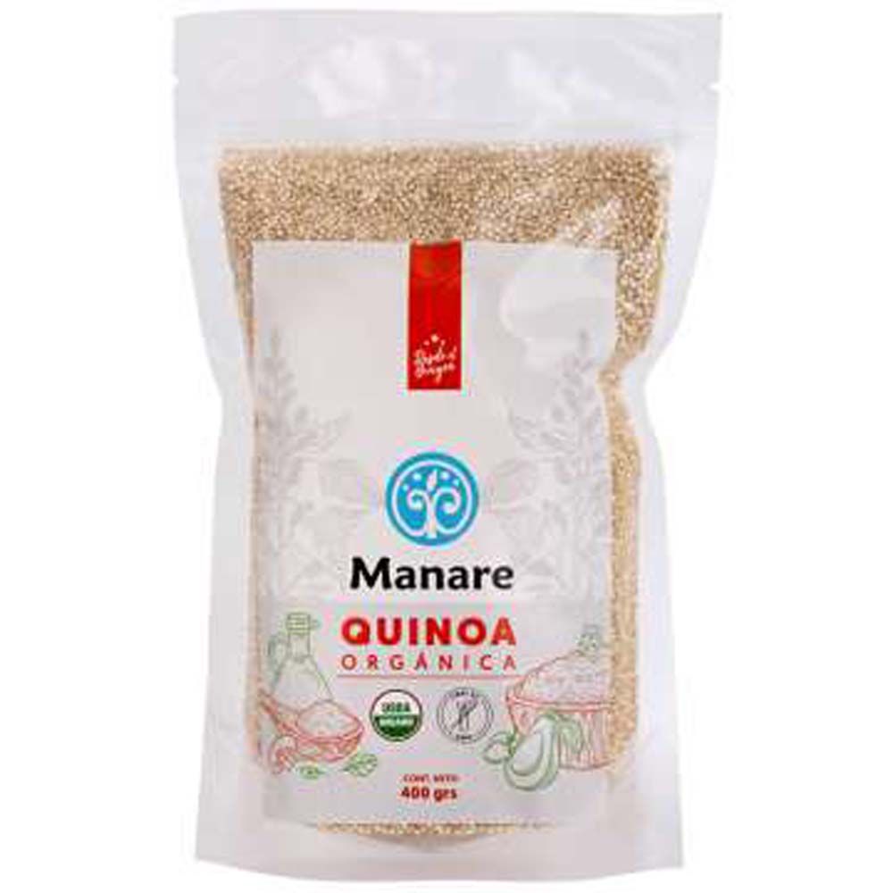 QUINOA BLANCA ORGÁNICA 400 G - MANARE 