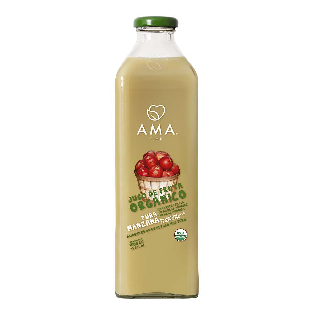 JUGO DE MANZANA ORGÁNICO 1000 ML - - AMA TIME