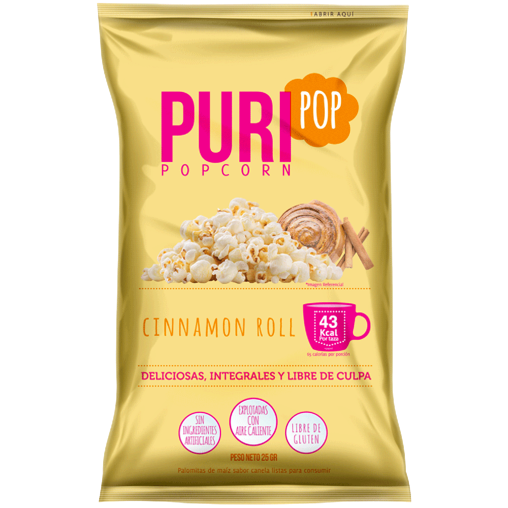 POPCORN CINNAMON ROLL 25 G - PURIPOP 