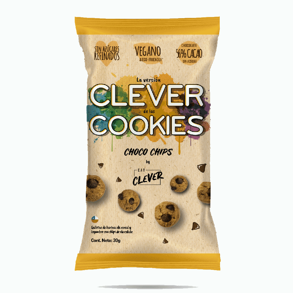 CLEVER COOKIES CHOCO CHIPS 30 G - EAT CLEVER 