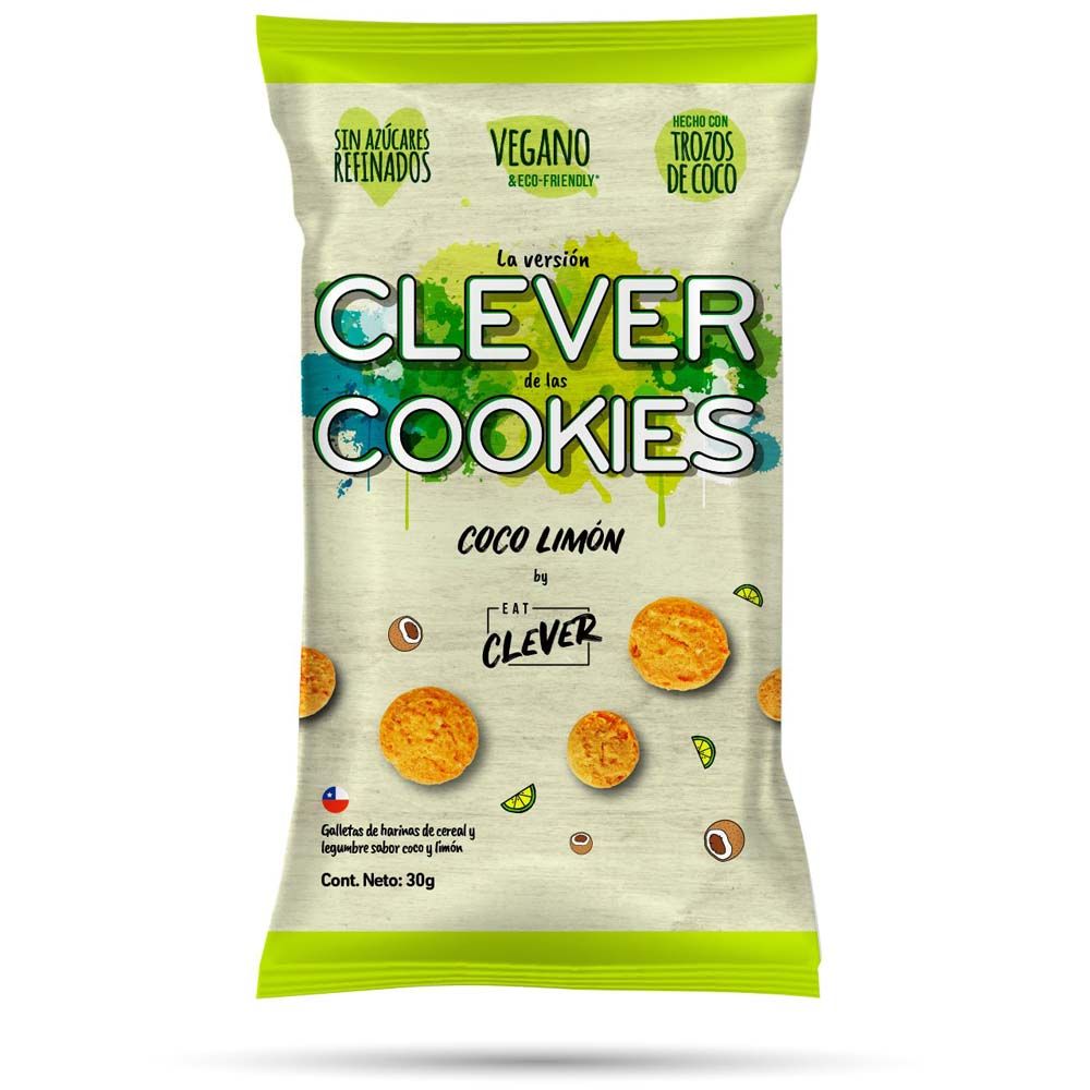 CLEVER COOKIES COCO LIMÓN 30 G - EAT CLEVER 