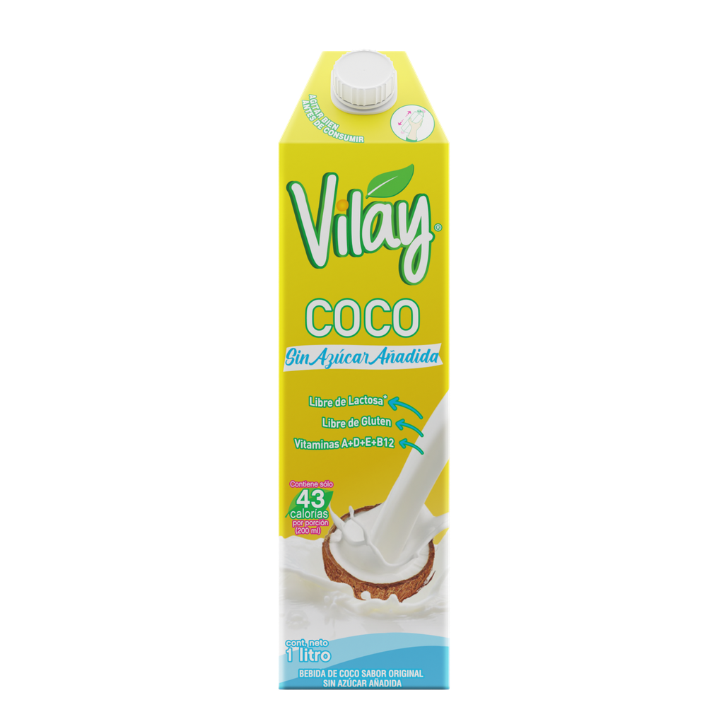 ALIMENTO DE COCO SIN AZUCAR  1 LT VILAY