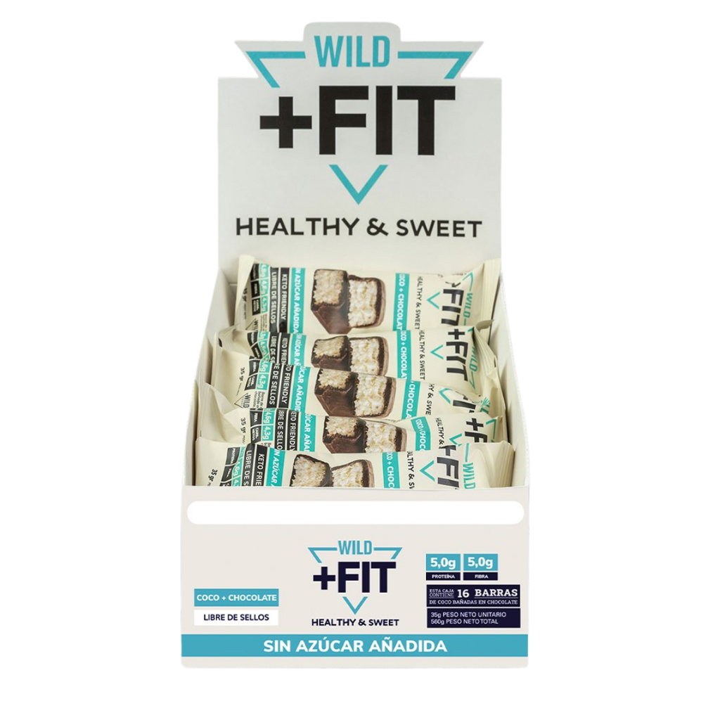 WILD FIT BARRA COCO Y CHOCOLATE 35 G (16U) - WILDFOODS 