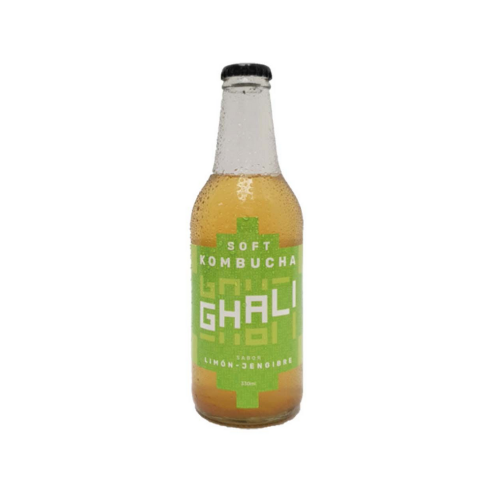 KOMBUCHA SOFT LIMÓN Y JENGIBRE 330 ML - GHALI 