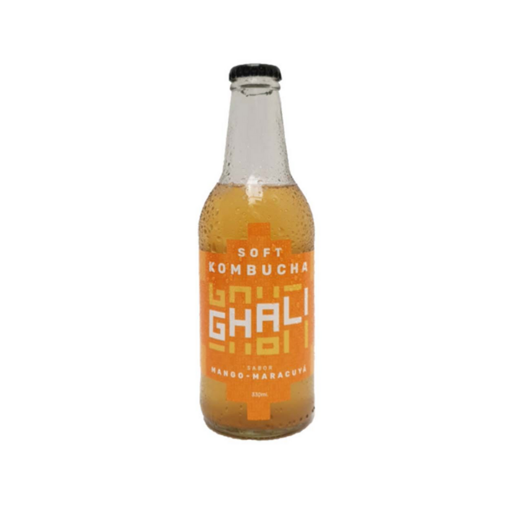 KOMBUCHA SOFT MANGO Y MARACUYÁ 330 ML - GHALI 