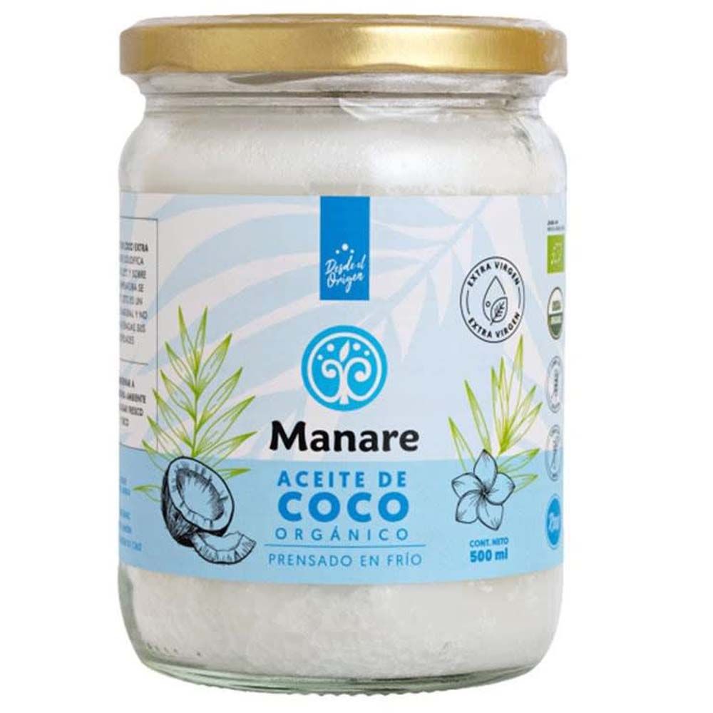 ACEITE DE COCO ORGÁNICO 500 ML - MANARE 