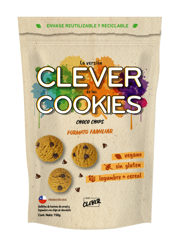 CLEVER COOKIES CHOCO CHIPS 150 G - EAT CLEVER 