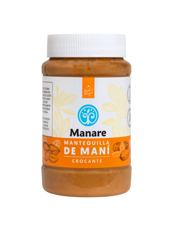 MANTEQUILLA DE MANÍ CROCANTE 500 G - MANARE 