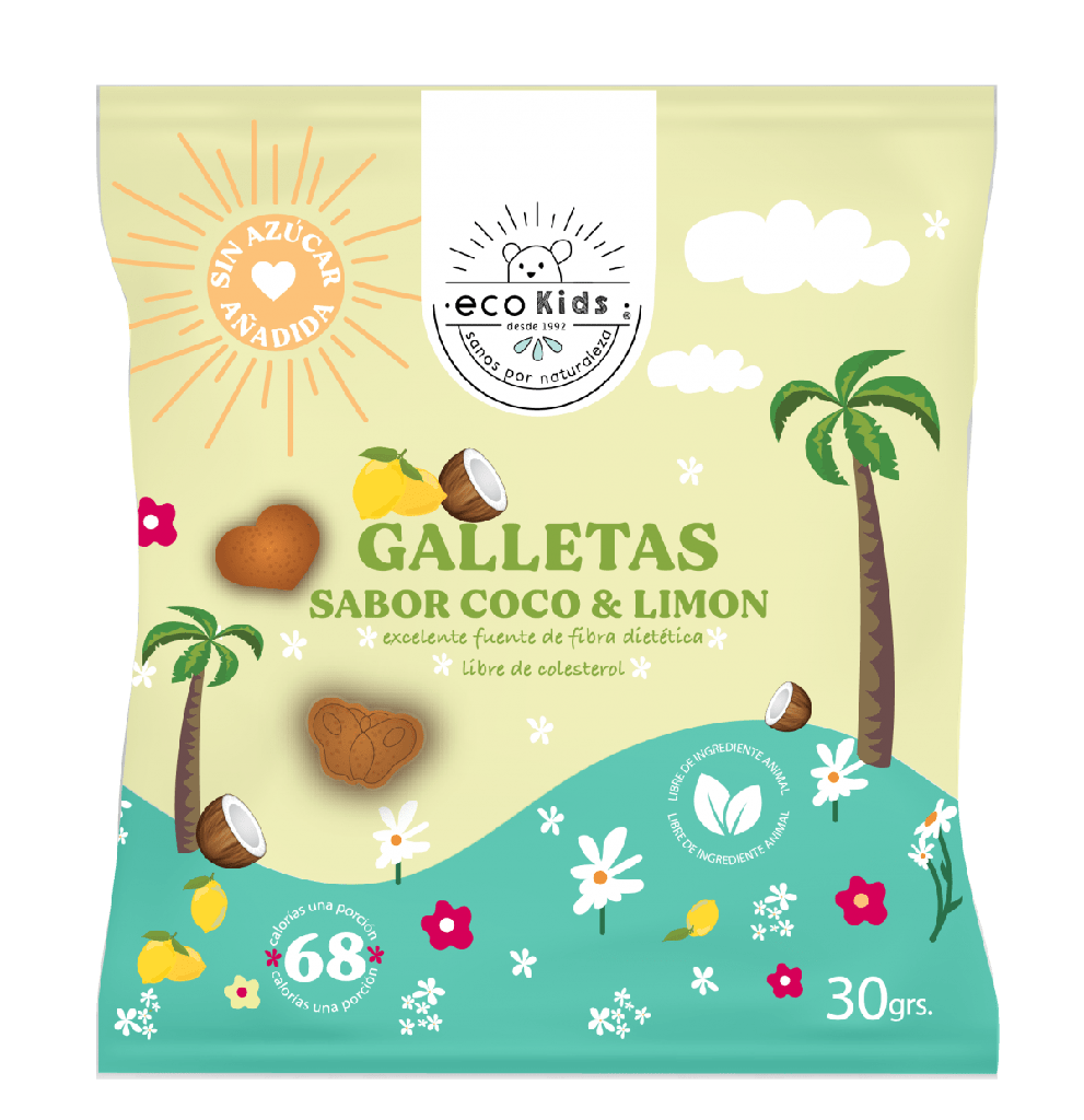 GALLETA COCO LIMON SIN SELLOS 30 GRS- ECOVIDA