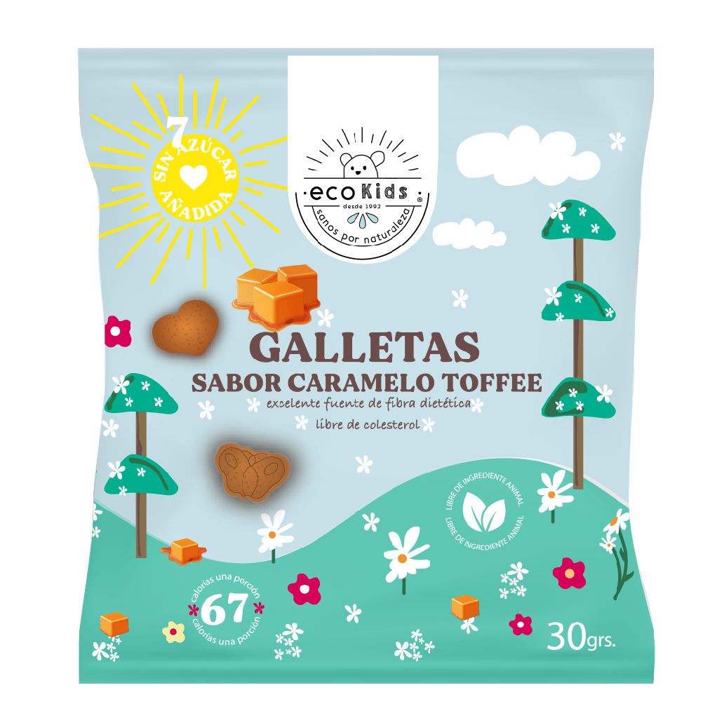 GALLETA CARAMELO TOFFE ECOKIDS SIN SELLOS 30 GRS- ECOVIDA