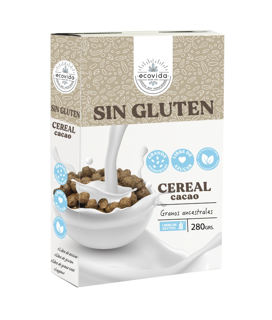 CEREAL CACAO SIN GLUTEN 280 G - ECOVIDA 