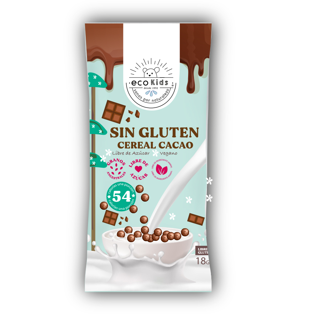 CEREAL CACAO ECOKIDS 18 G - ECOVIDA 