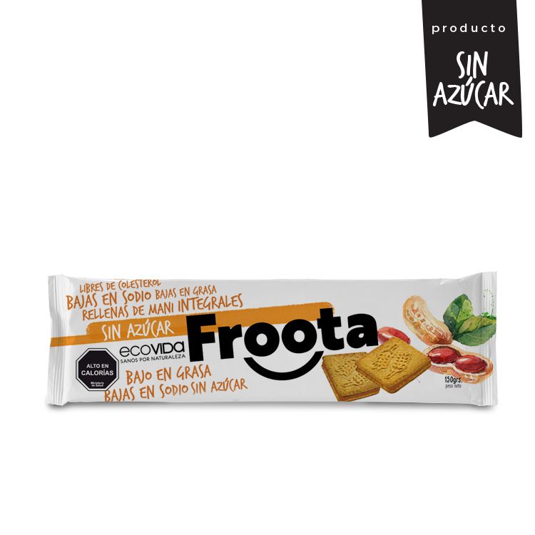 GALLETA FROOTA MANI SIN AZUCAR 150 G - ECOVIDA 