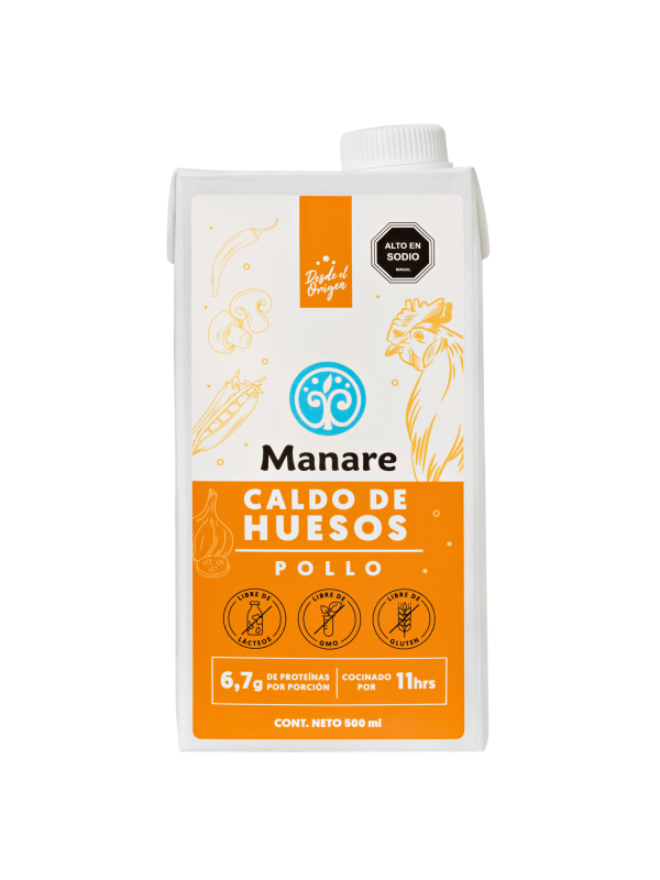 CALDO DE HUESOS DE POLLO 500ML. MANARE