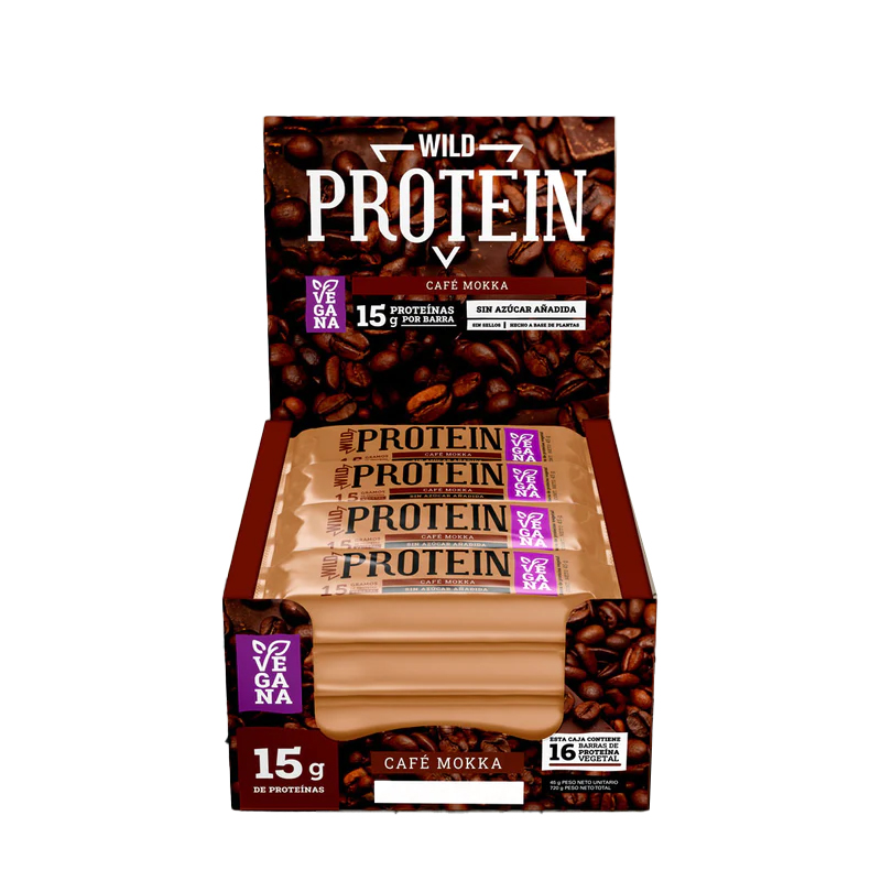 WILD PROTEIN BAR VEGANA CAFE MOKKA 45 G  (16 U) - WILDFOODS