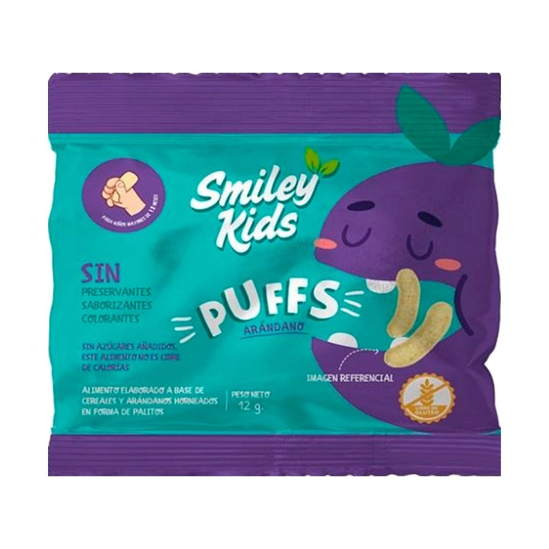 PUFFS ARANDANO  - 12 GRS - SMILEY KIDS