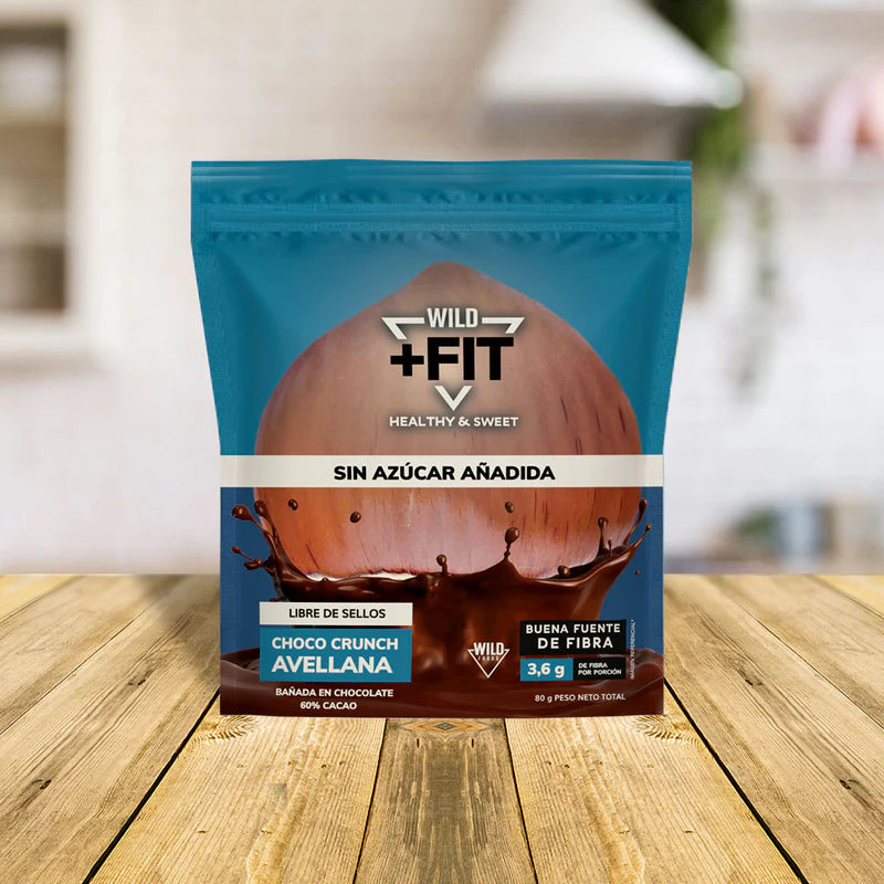 WILD FIT CHOCO CRUNCH AVELLANA 80 G - WILDFOODS 