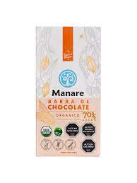 CHOCOLATE 70% CACAO ORGÁNICO - 100 GRS - MANARE