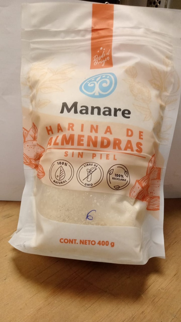 HARINA DE ALMENDRAS SIN PIEL - 400 G MANARE