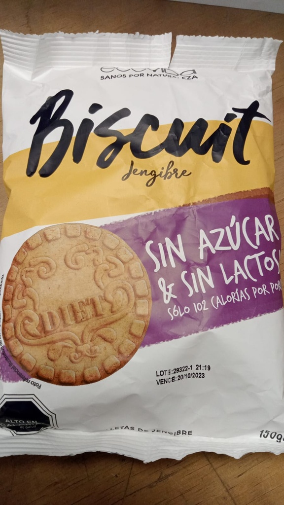 BISCUIT GALLETA JENGIBRE 150GRS - ECOVIDA