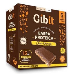 [Gibit] BARRA PROTEICA CHOCO NARANJA 50 G (5 UN) - GIBIT