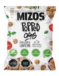 [Mizos] POPPED CHIPS LENTEJAS TOMATE Y ALBAHACA 20 G - MIZOS 