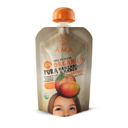 [Ama Time] PURÉ MANZANA MANGO ORGÁNICO 90 G  - AMA TIME